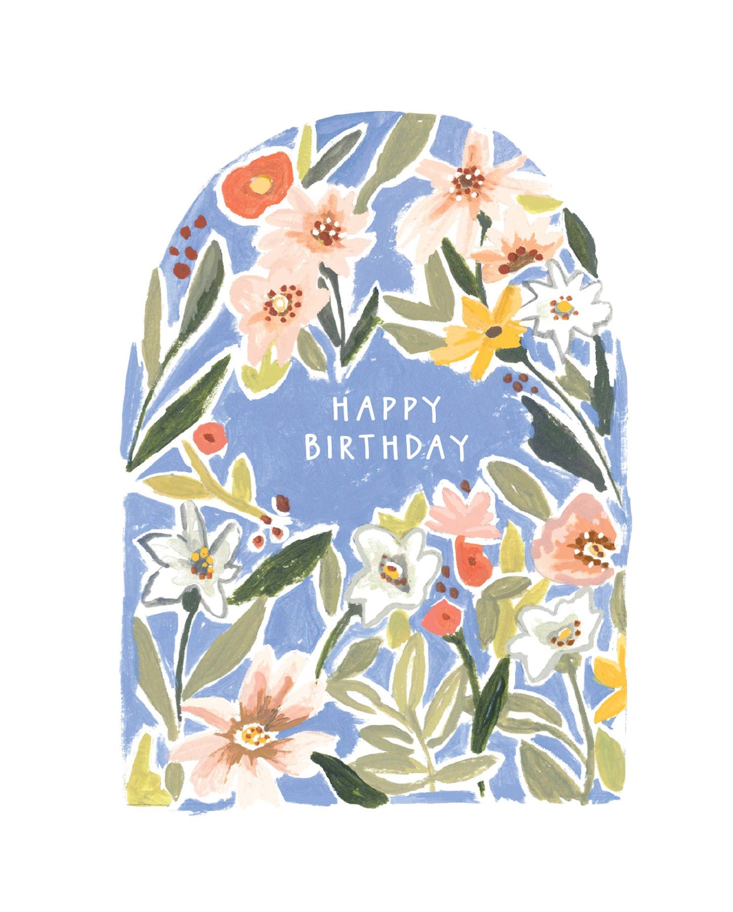 Floral Arch Happy Birthday Card