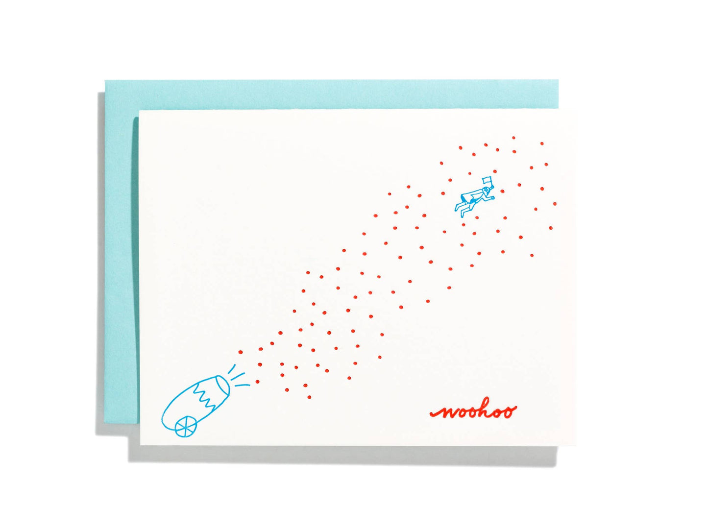 Confetti Cannon Letterpress Congrats Card