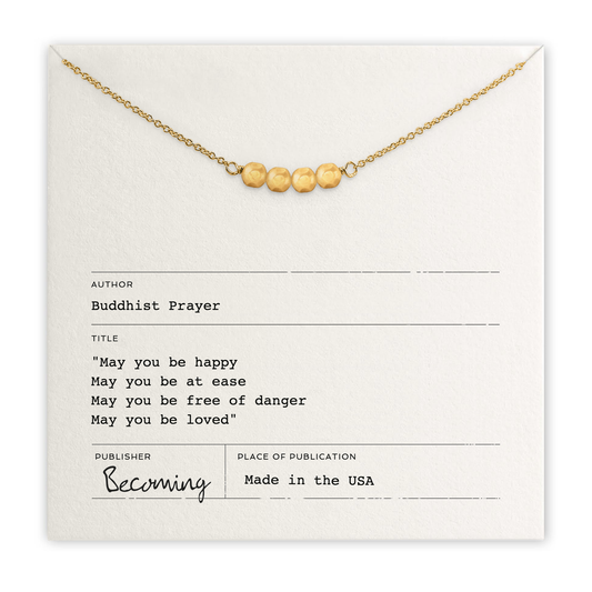 May You Be Happy Necklace | Gold Fill