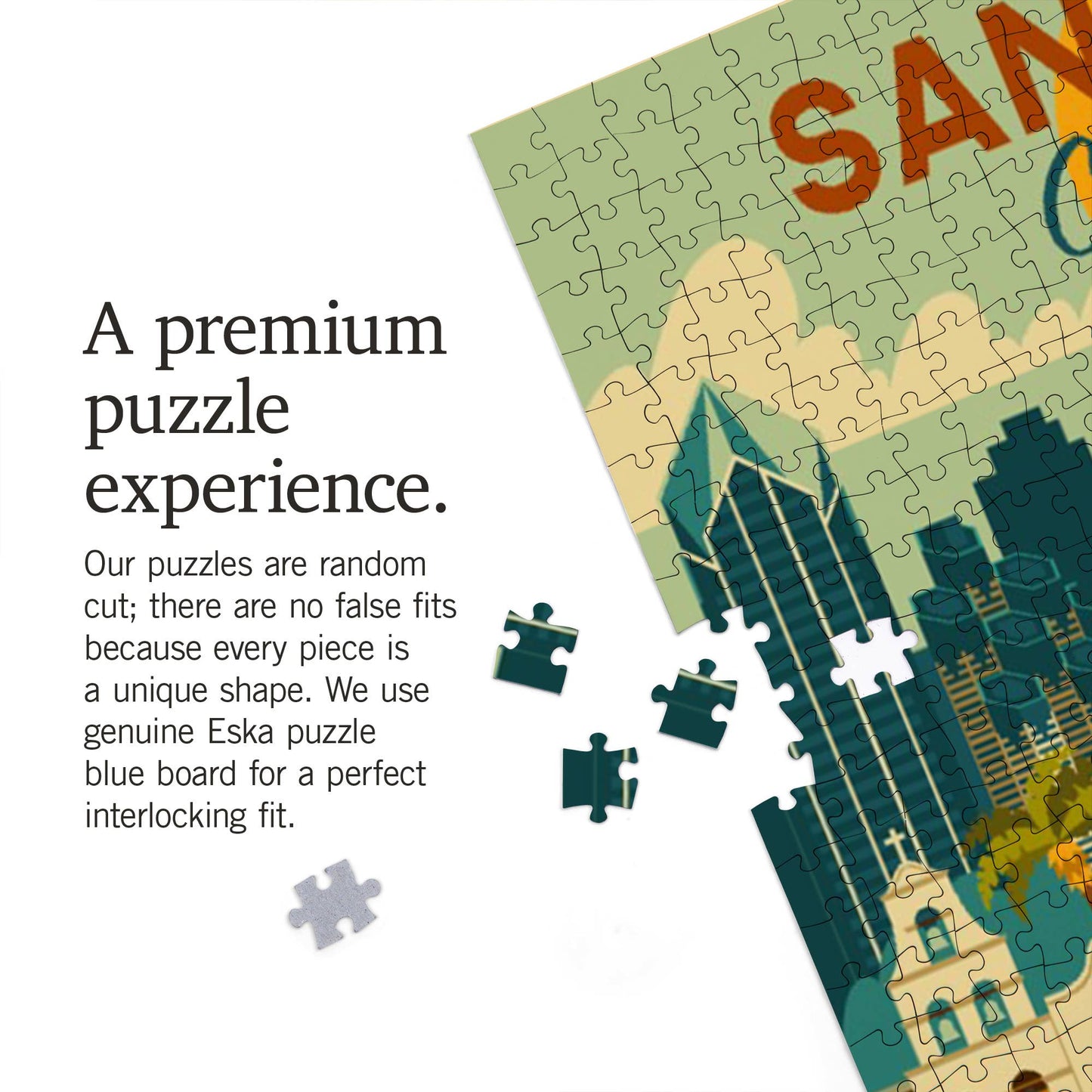 1000 PIECE PUZZLE San Diego, California, Geometric