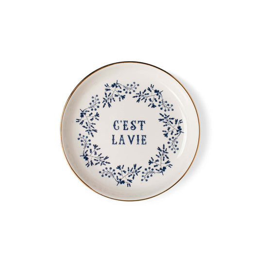 C'est La Vie Small Round Trinket Dish