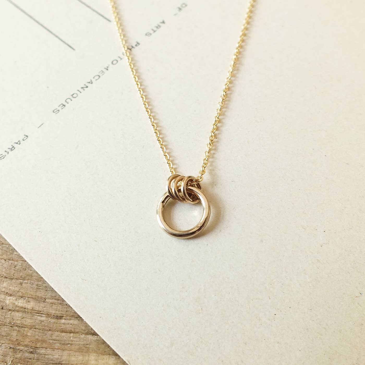 Family Circle Necklace | Gold Fill