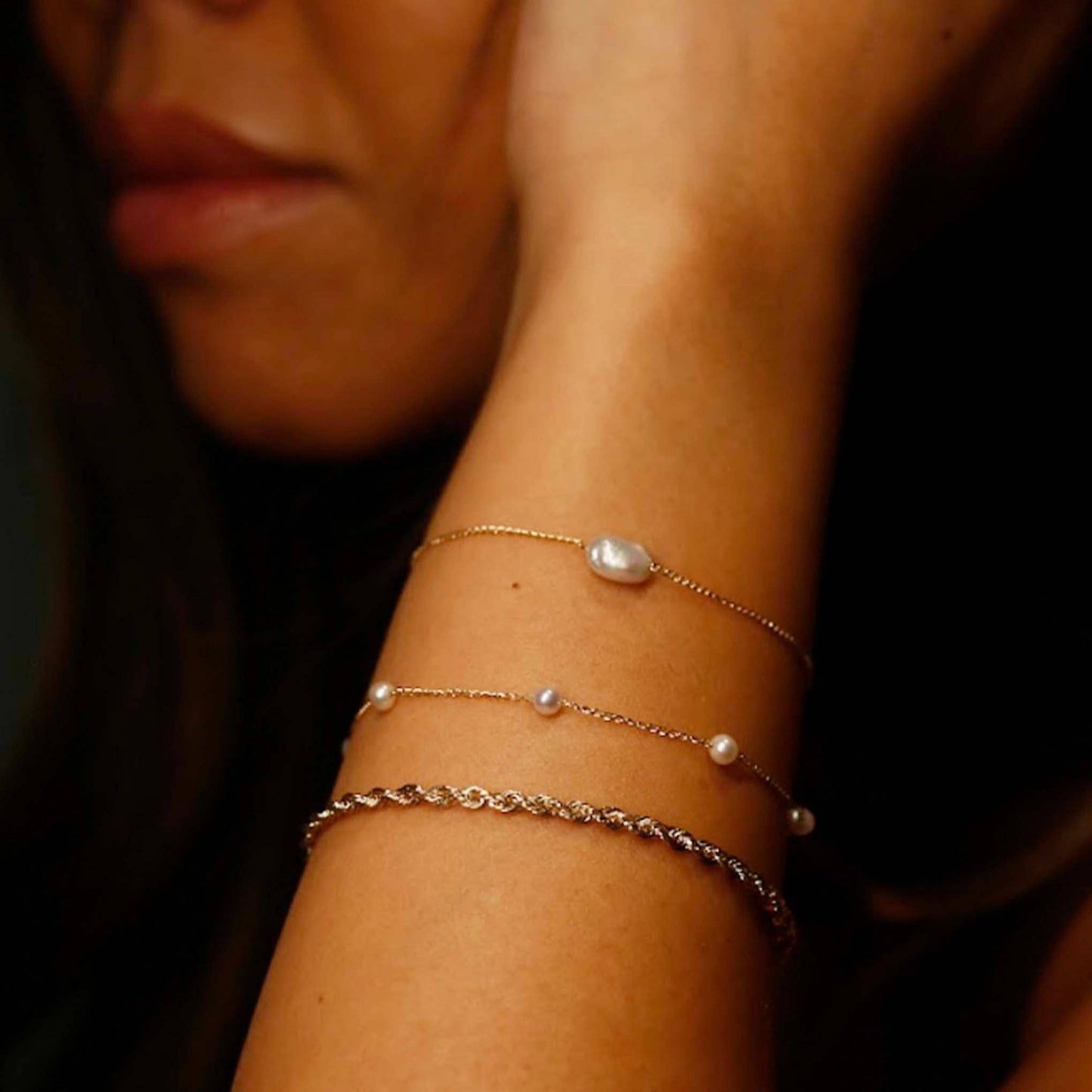 14kt Gold Pearl Elle Bracelet