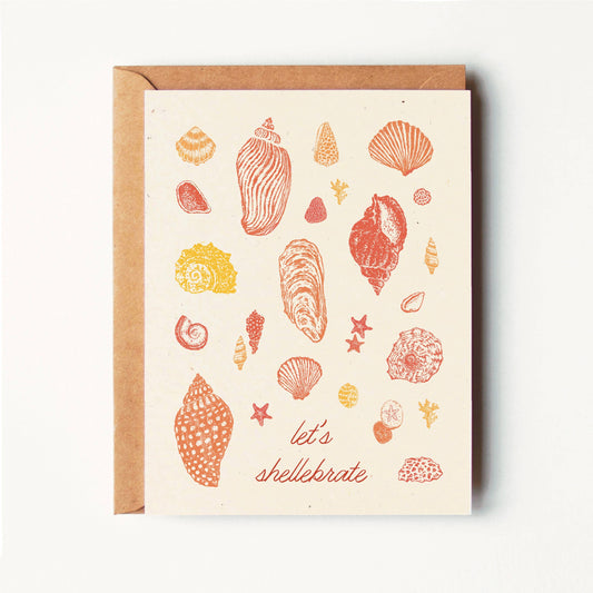 Let's Shellebrate - Seashells - Greeting Card