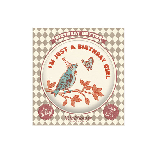 Birthday Girl Birthday Button