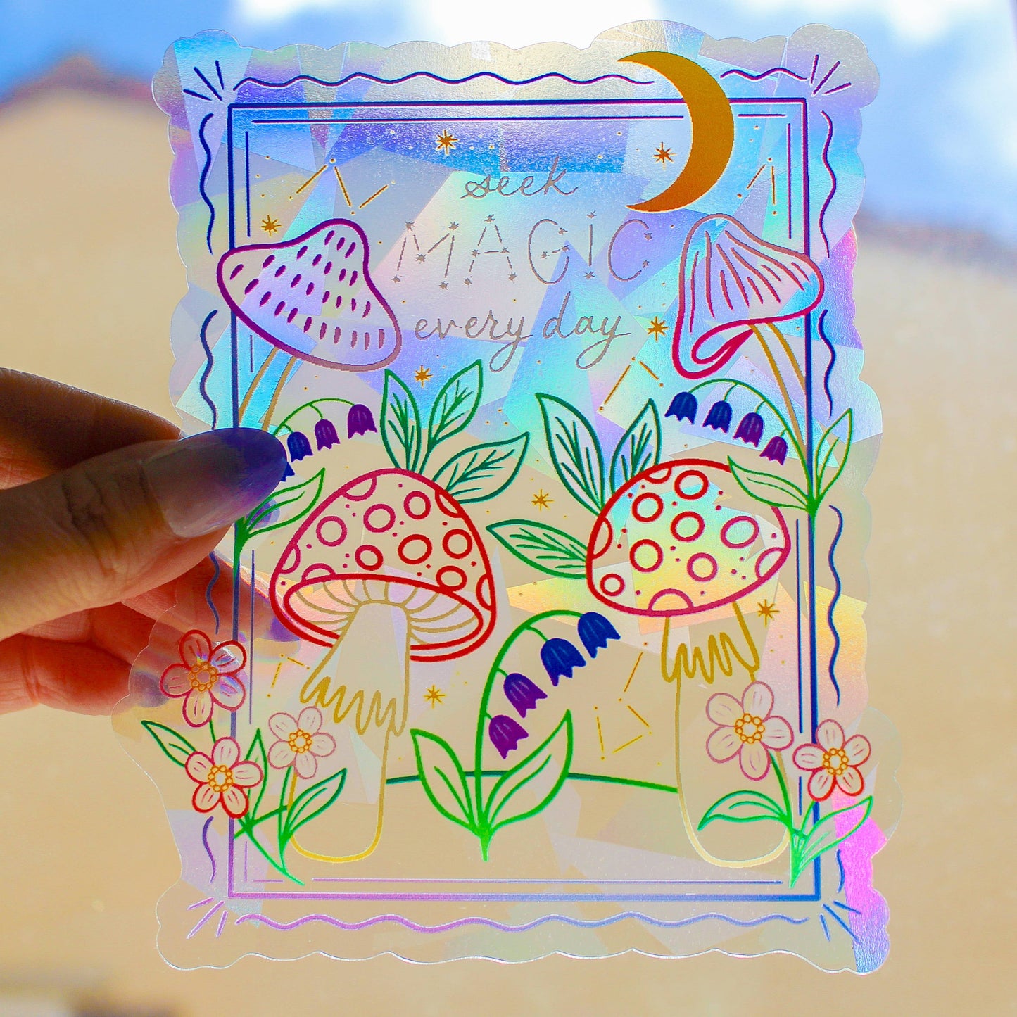 Seek Magic Every Day Rainbow-Making Suncatcher
