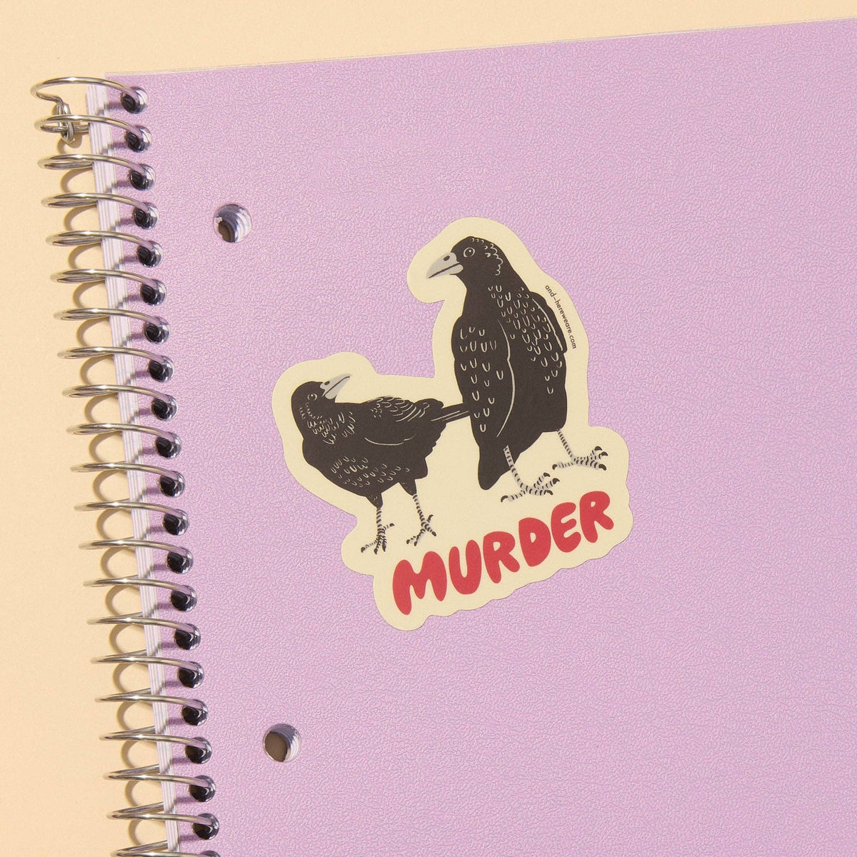 Vinyl Sticker—Murder (Crows, Halloween, Best Seller)