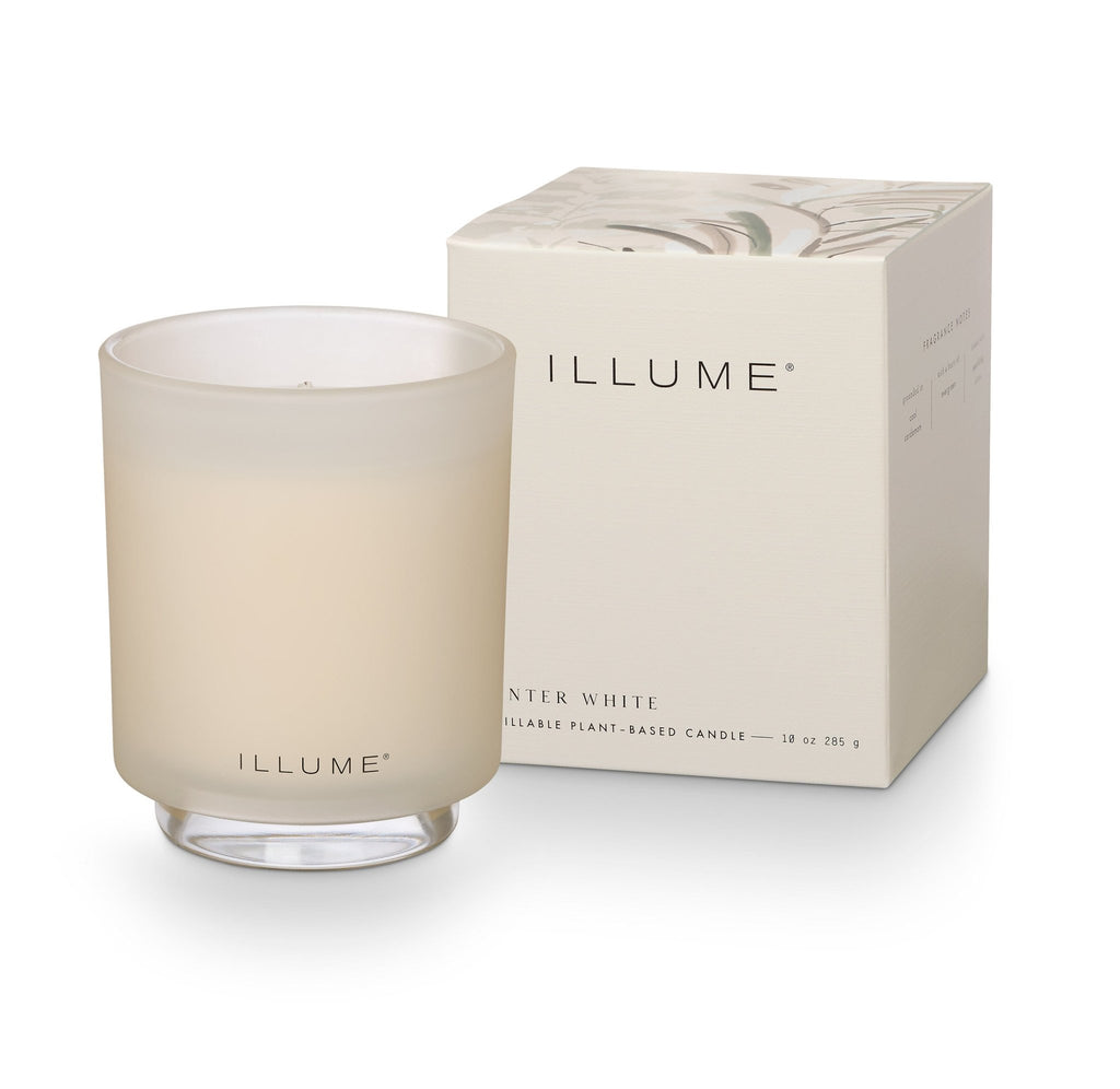 Illume 10 oz Boxed Glass Candle | Winter White