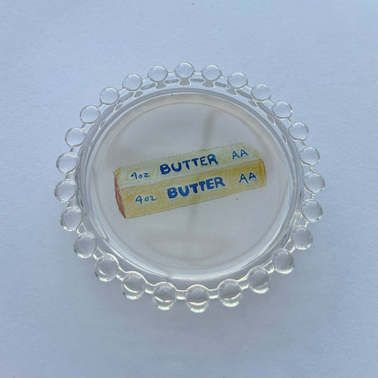 Butter Trinket Dish, 4”: Cream