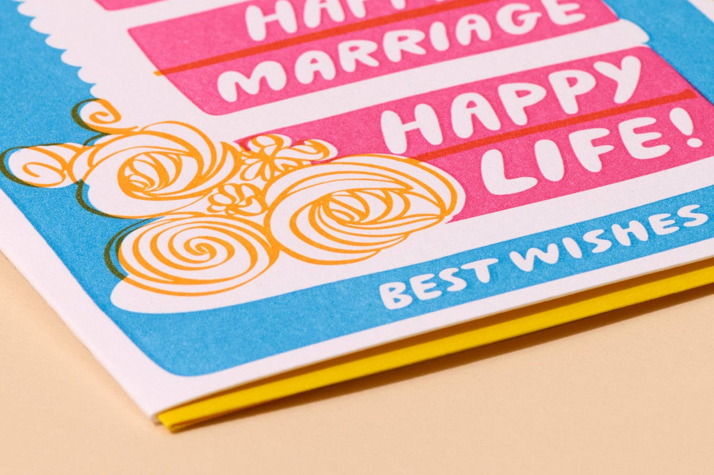 Letterpress Wedding Card | Happy Marriage/Life