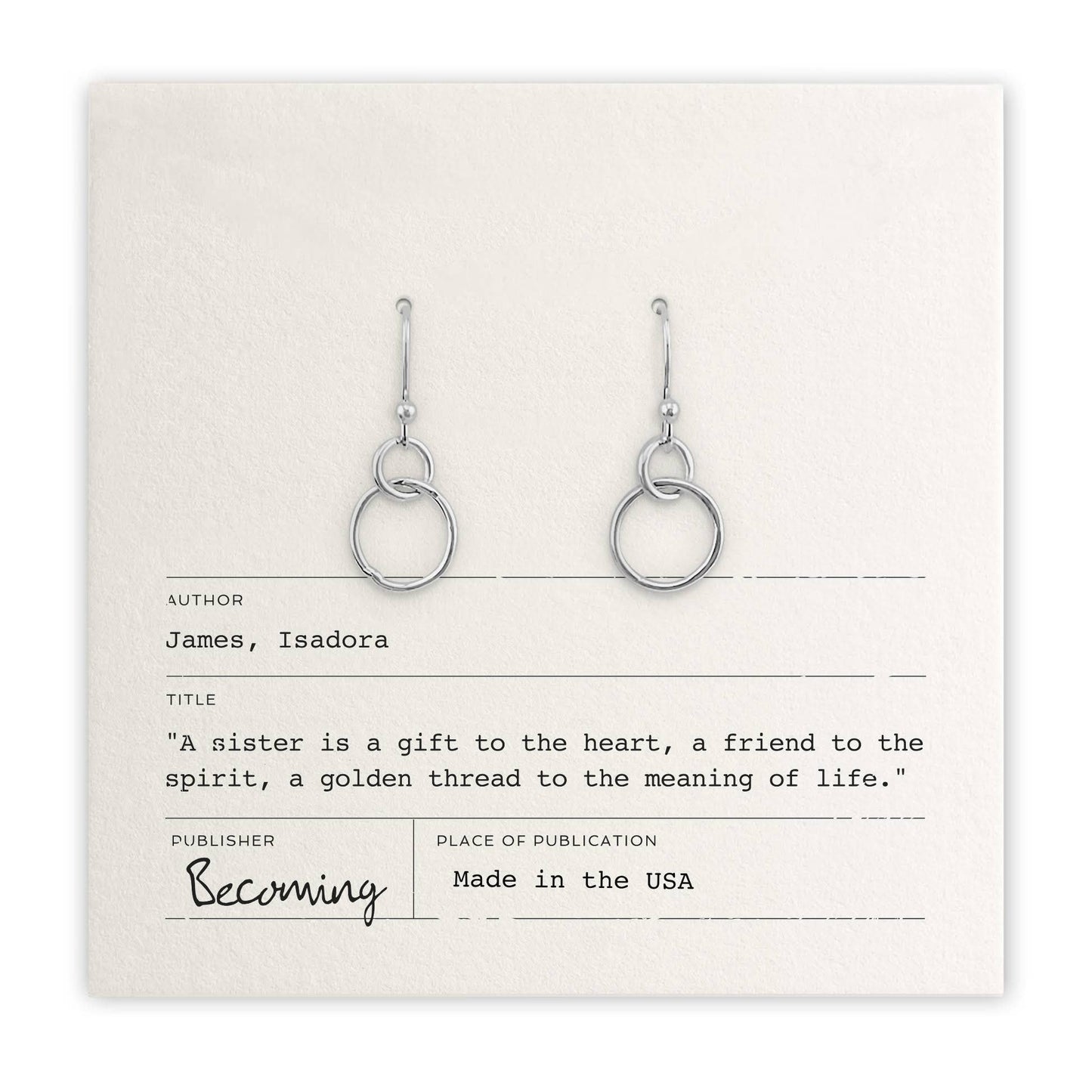 Sisters Earrings: Sterling Silver