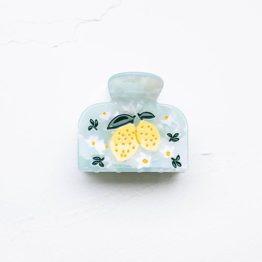 Eco Lemon Tree in Bloom Hair Claw Clip | Mint