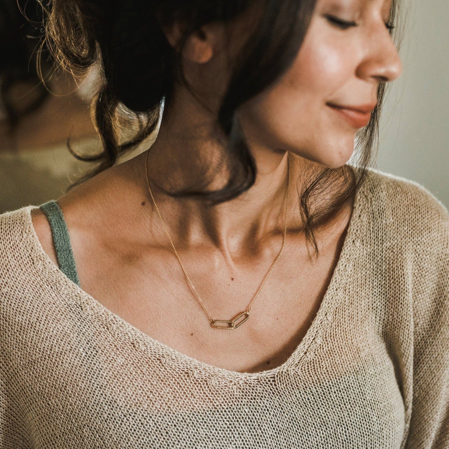 Linked Together Necklace | Gold