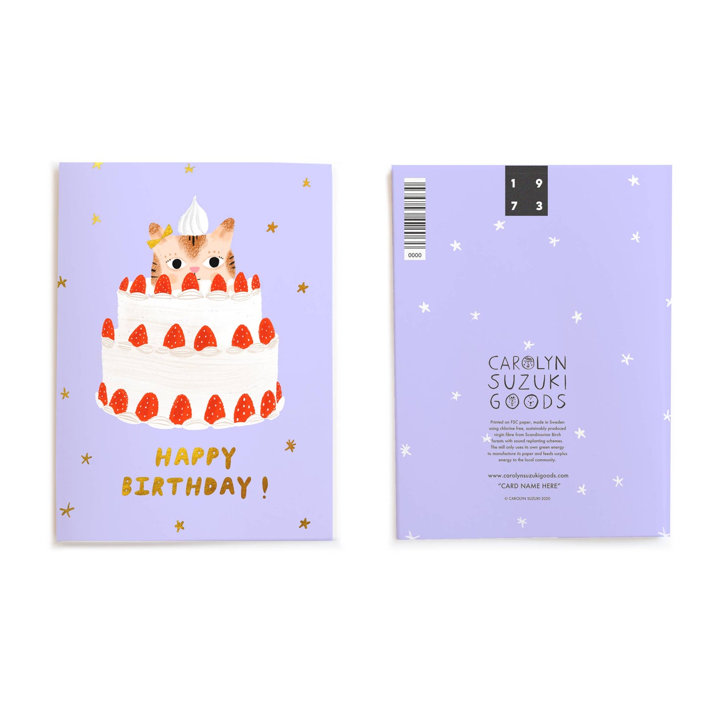 Kitty Cake Birthday Card