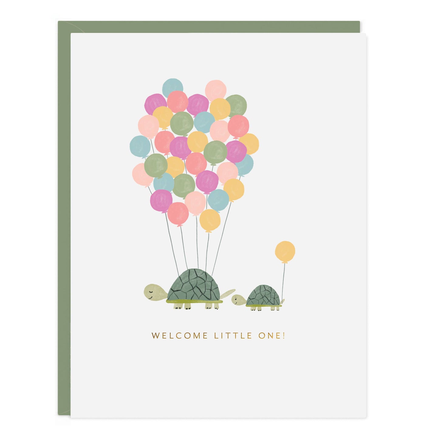 Welcome Baby Turtles Baby Card