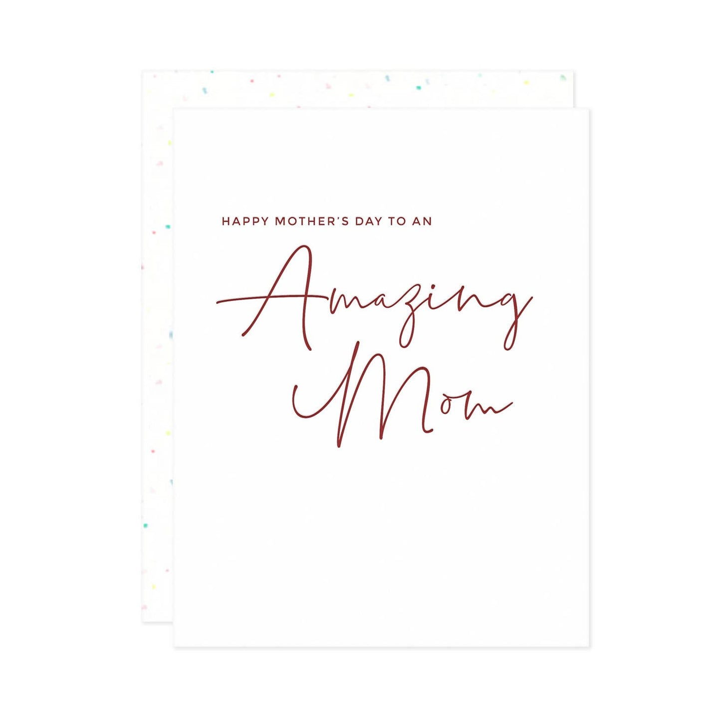 Amazing Mom Letterpress Mother's Day Card