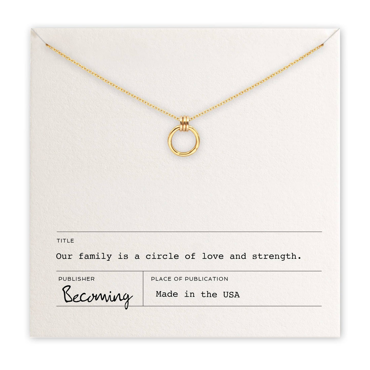 Family Circle Necklace | Gold Fill