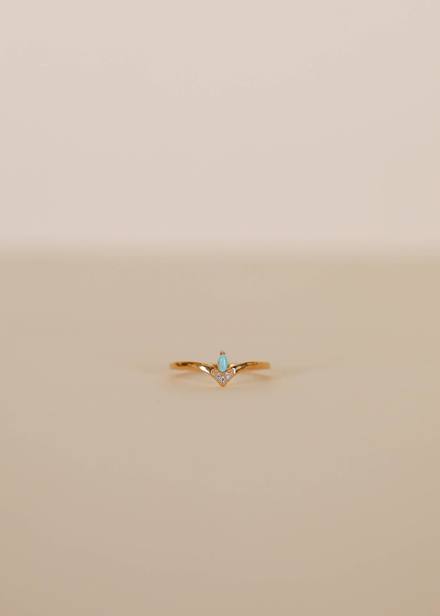 Floating Gemstone Ring | Gold | Turquoise | 6