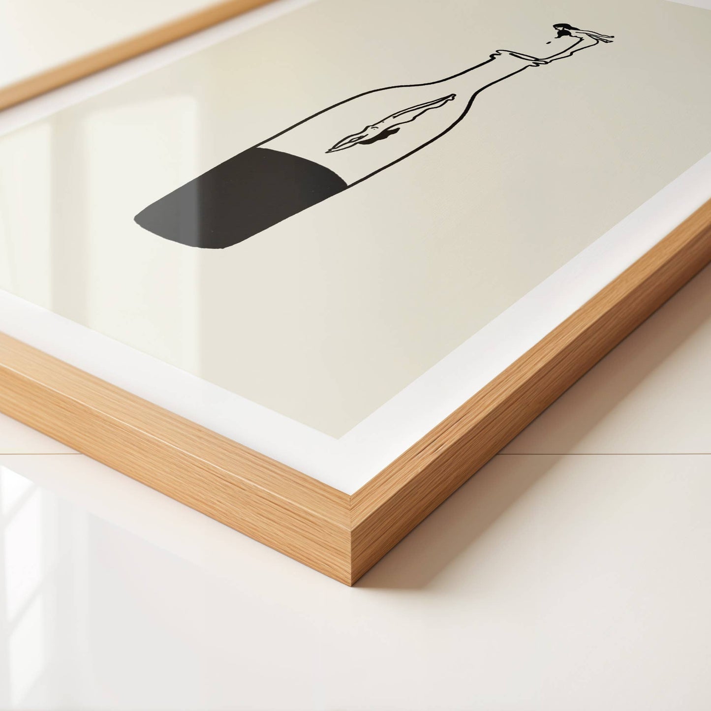 Wine Dive Minimal Modern Art Print | Medium