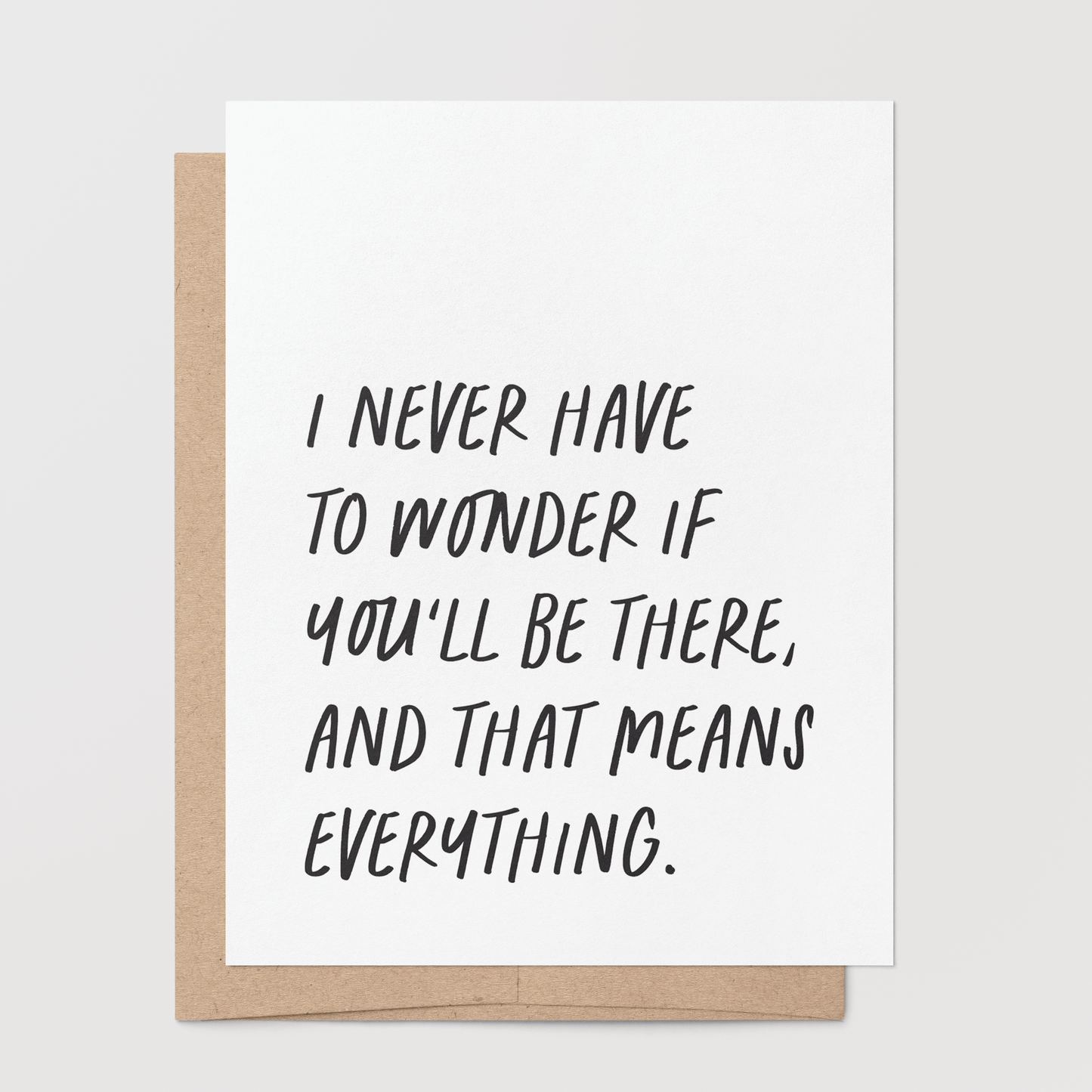 Friendship – I Never Have to Wonder Greeting Card