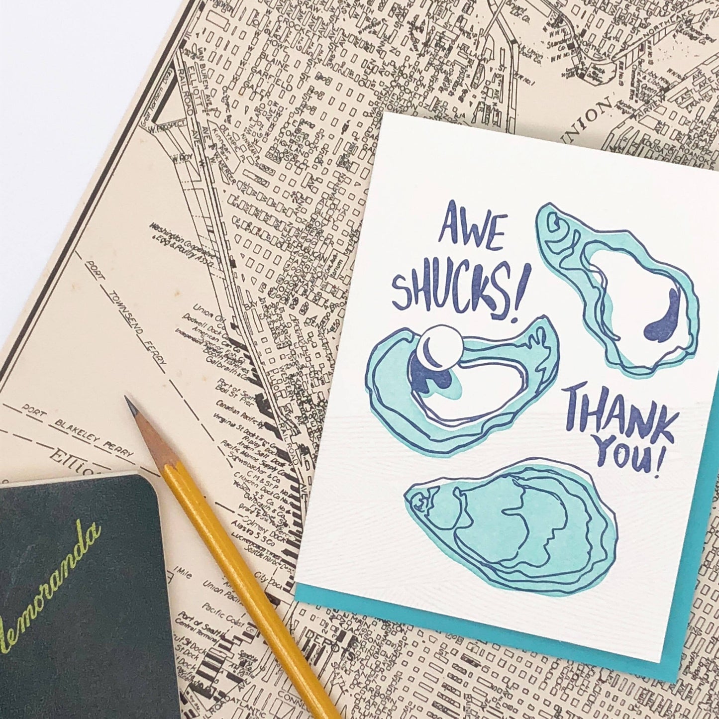Awe Shucks! - Letterpress Thank You Card