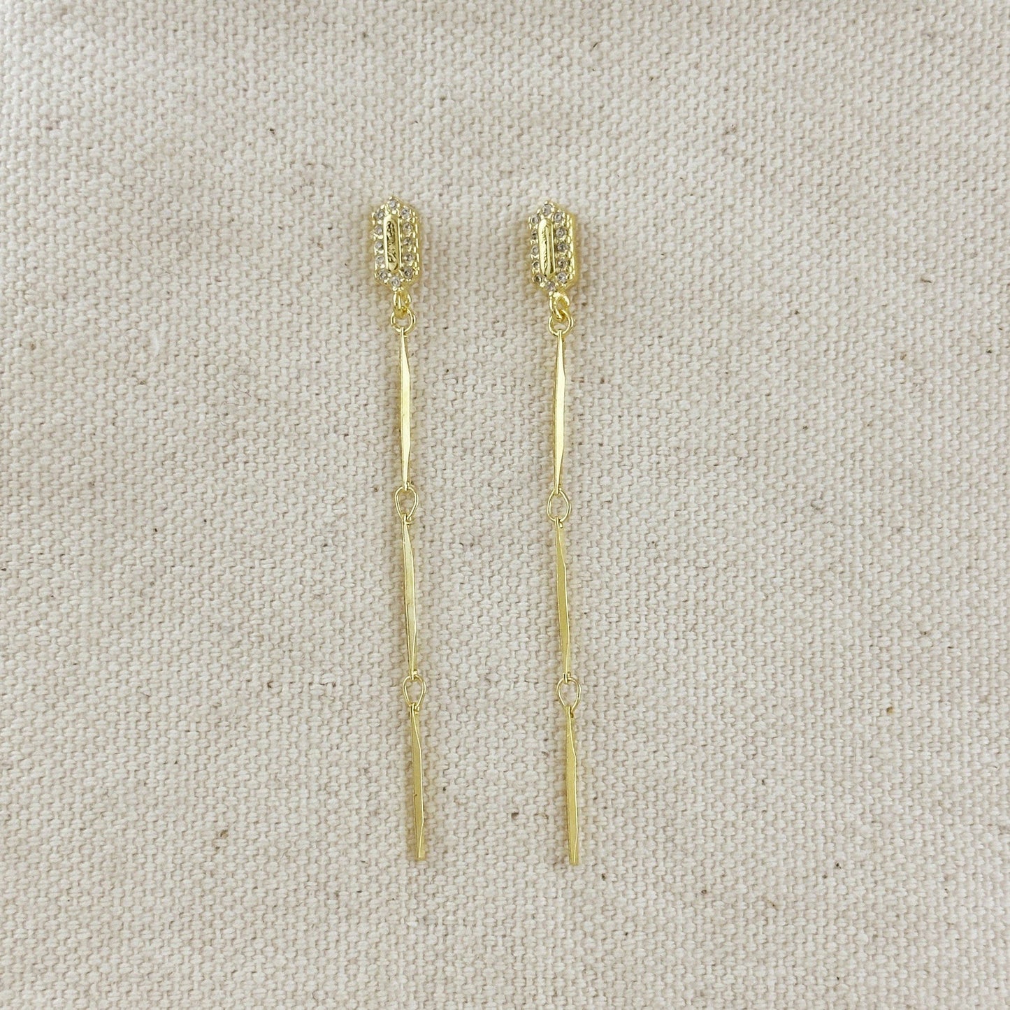18k Gold Filled Straw Drop Earrings
