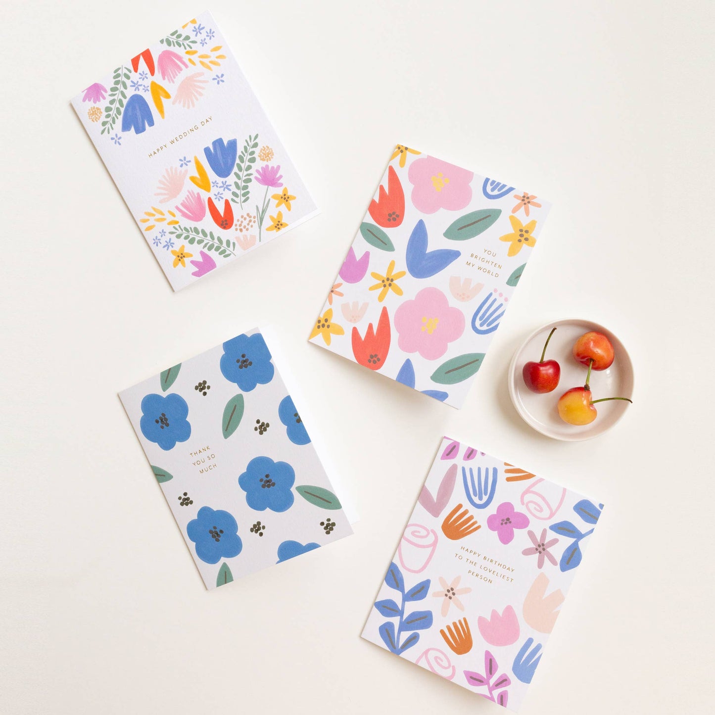 Thank You Blue Florals Card