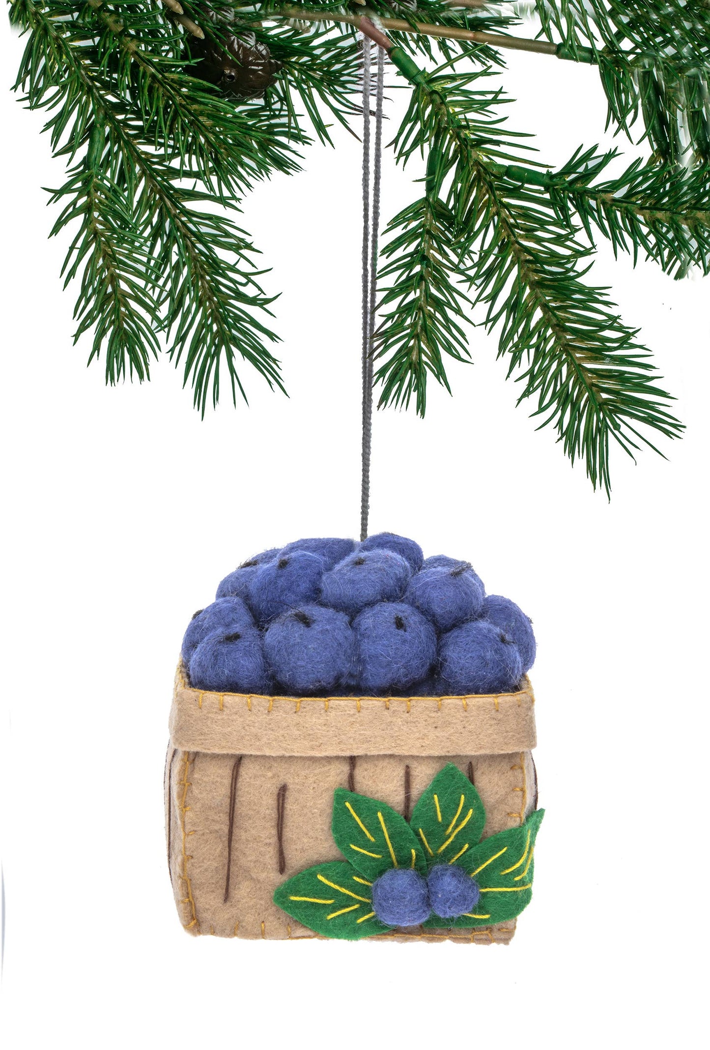 Blueberry Basket Ornament