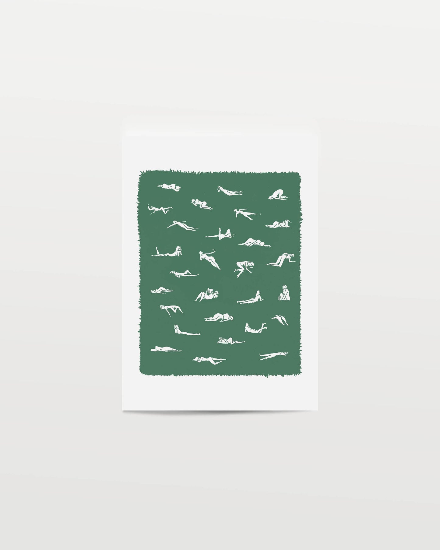 "Ways To Lay In The Grass" Wall Art Print: Medium