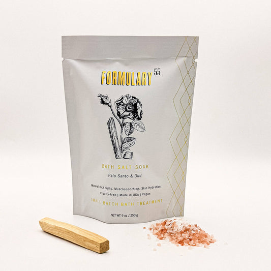 Palo Santo & Oud Bath Salt Soak - 9oz Single Use
