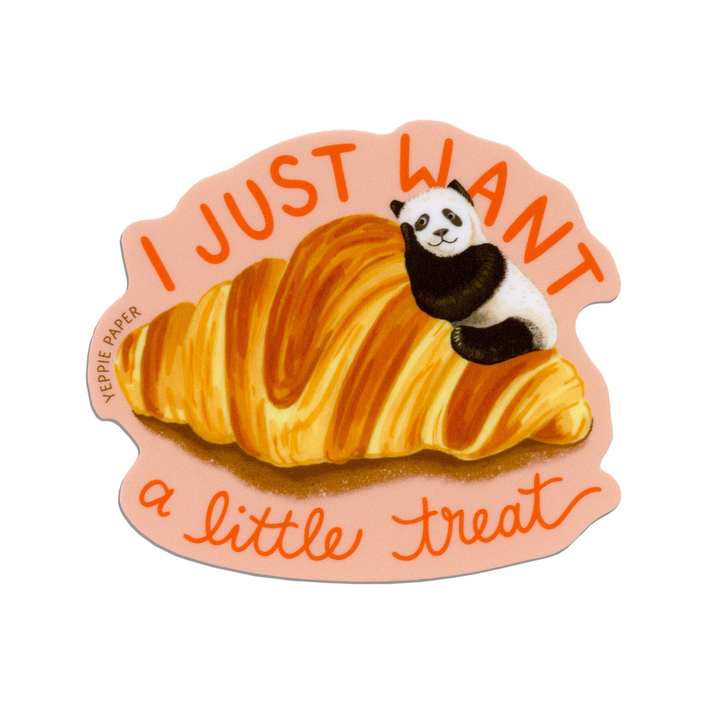 Croissant Panda Pastry Dessert Treat Sticker