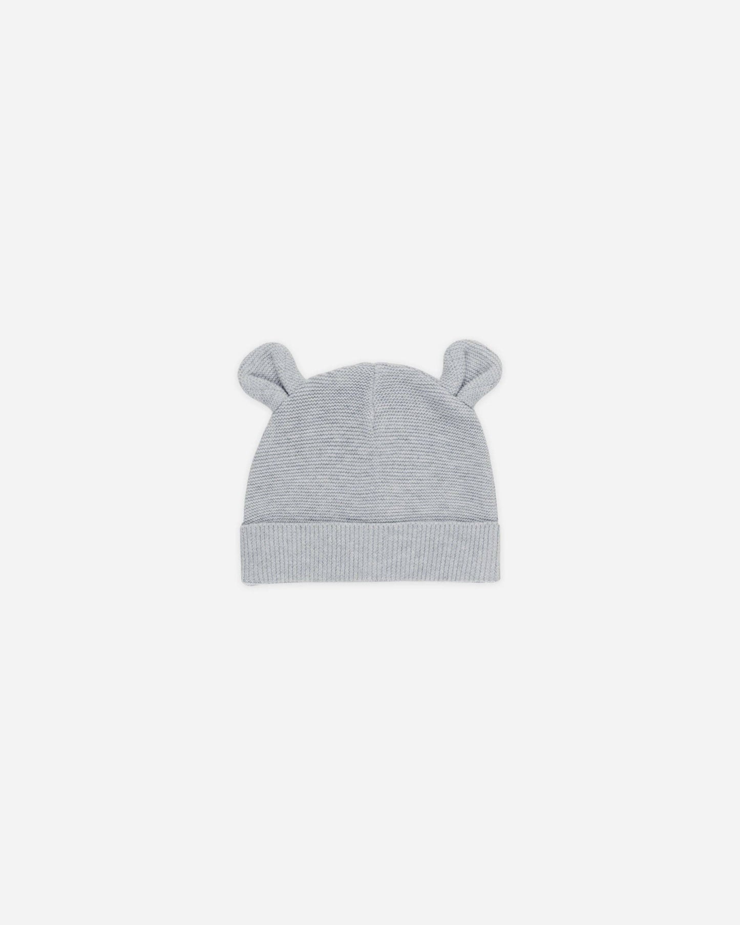 Baby Bear Beanie Heathered Dusty Blue: 6-12M