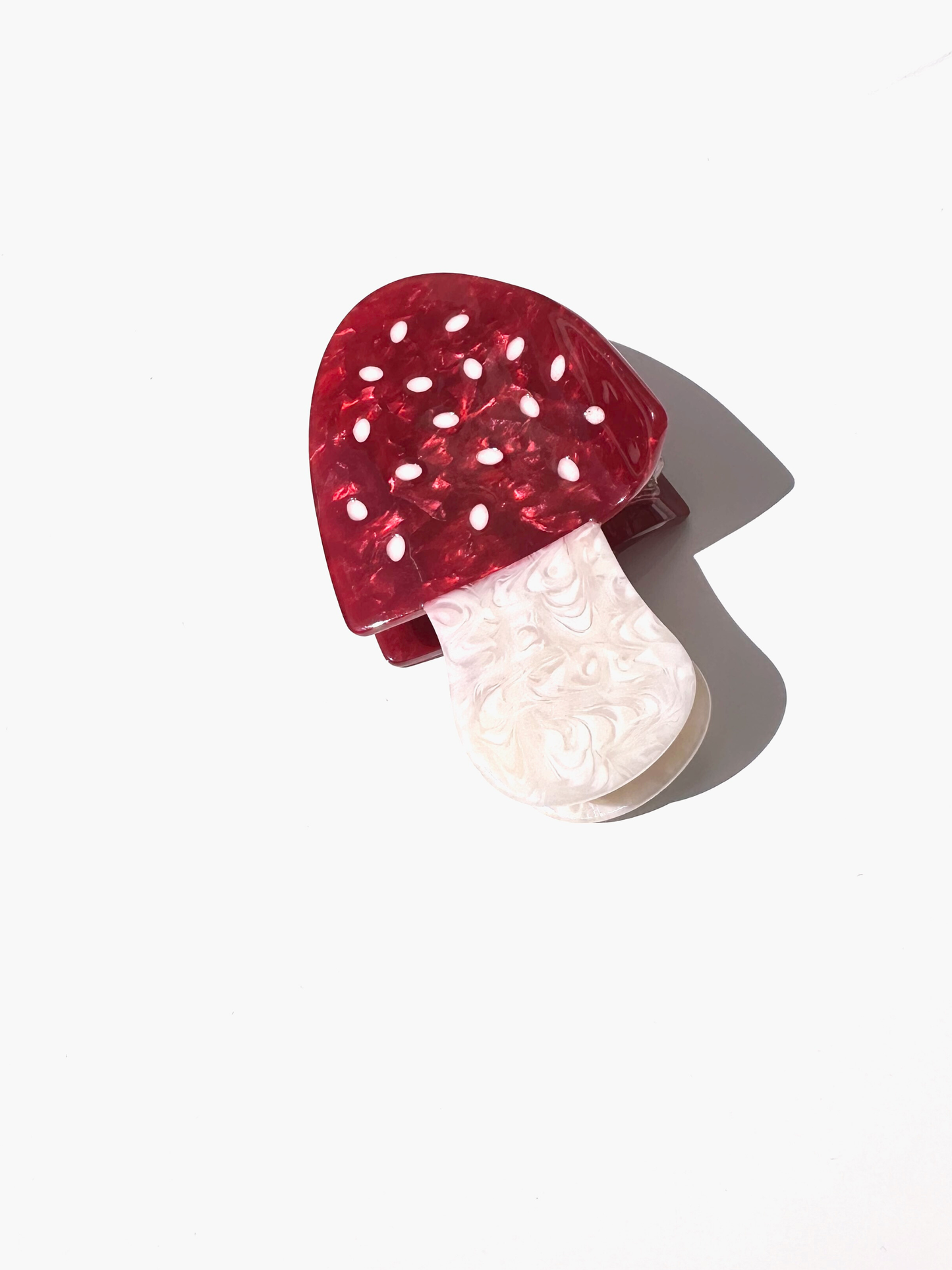 Hand-painted Eco-Friendly Toadstool Mushroom Hair Claw Clip | Red