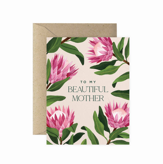 King Protea Beautiful Mother Greeting Card | Mother's Day