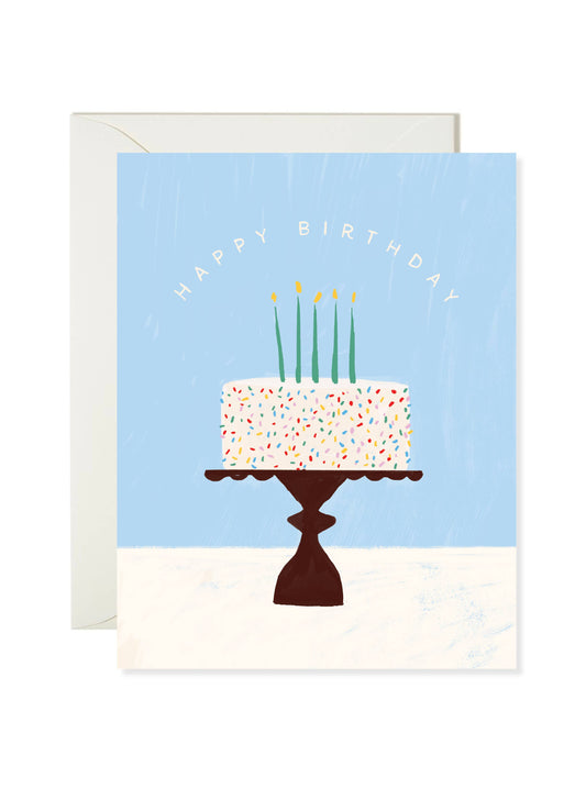 Cake Stand – Classic Cake Happy Birthday Card