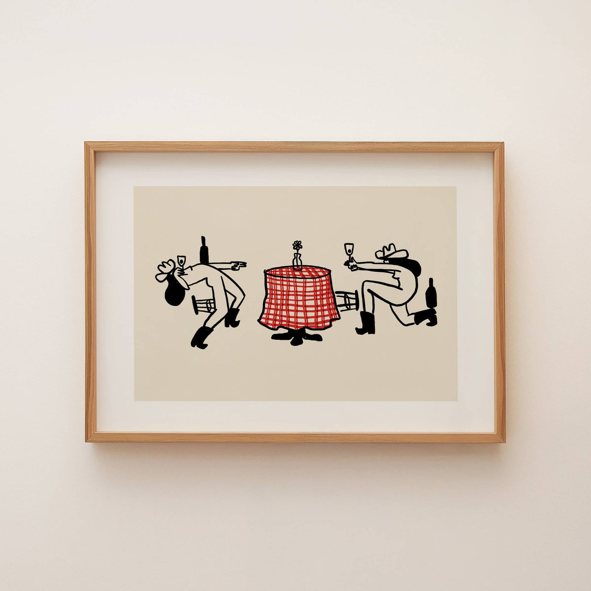 "The Duel" Vintage Western Wall Art: Medium