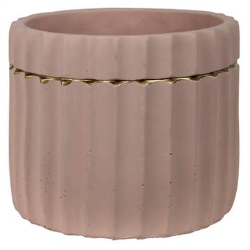 Skylar Cement Pot | Clay & Gold