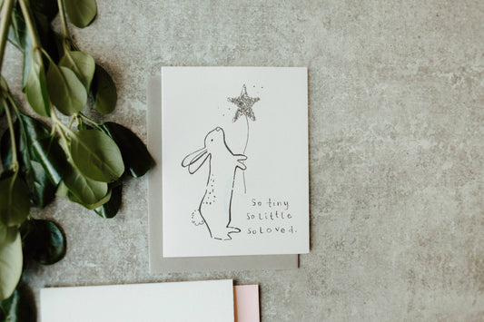So Tiny So Loved Baby Bunny Star Card