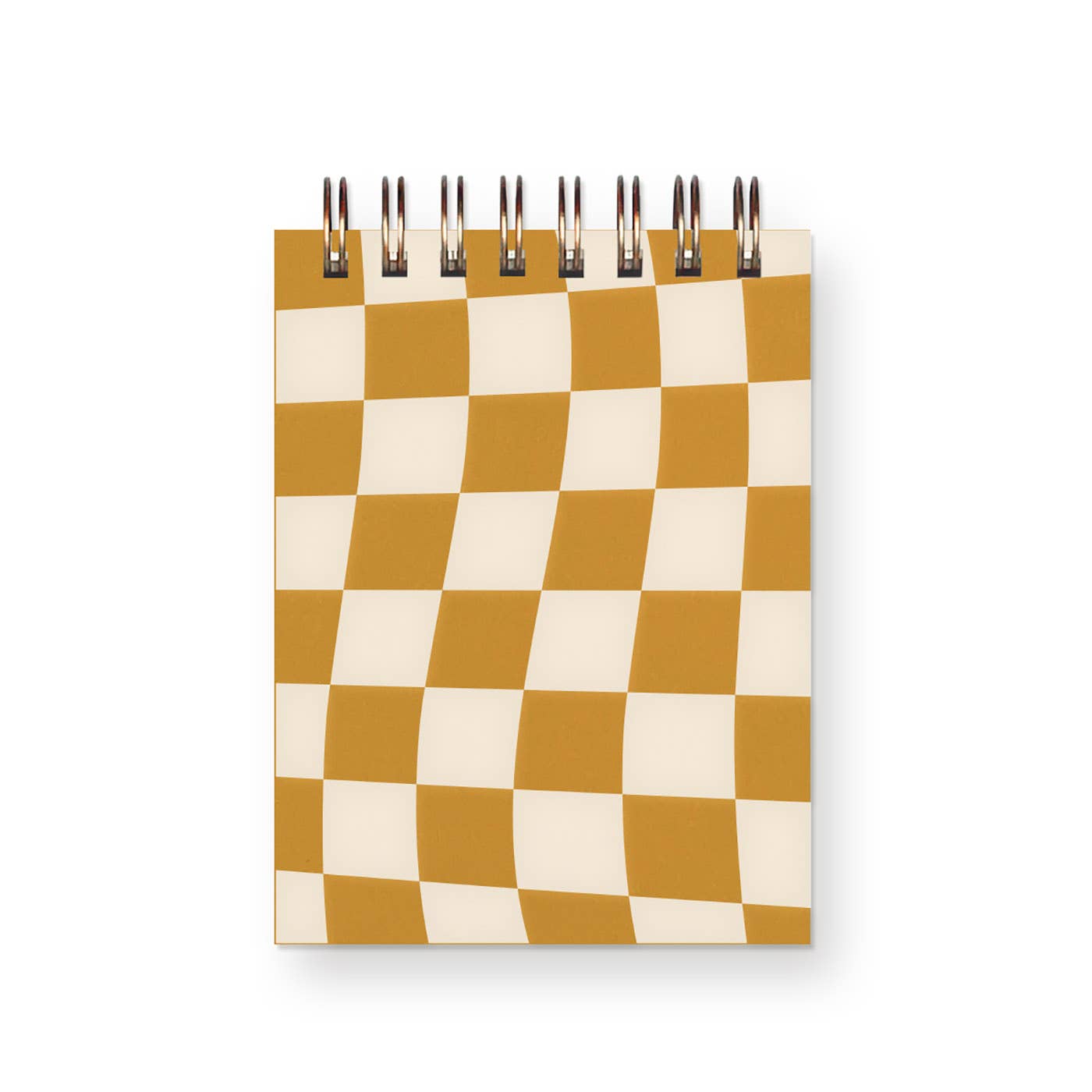 Mini Checkerboards Golden Wheat Checkerboard Mini Jotter Notebook – Small Batch