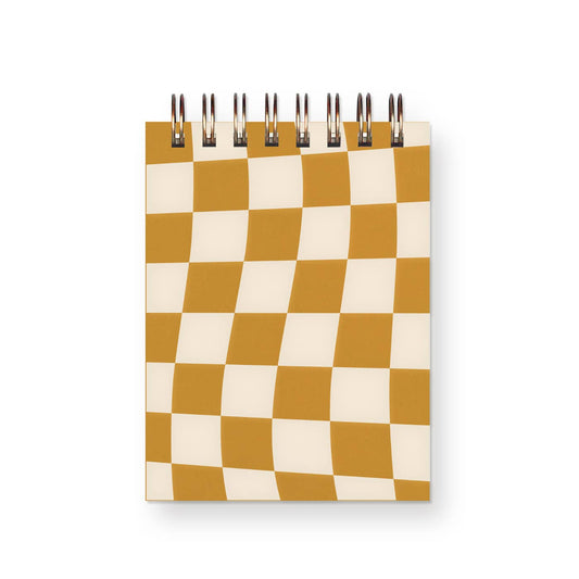 Golden Wheat Checkerboard Mini Jotter Notebook