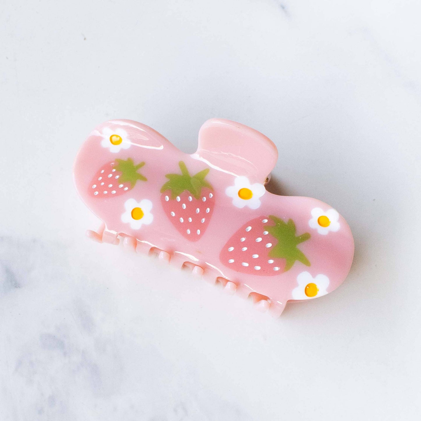 Eco Strawberry Farms Curved Hair Claw Clip | Pink Blush