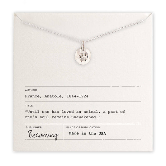 Paw Print Necklace | Silver