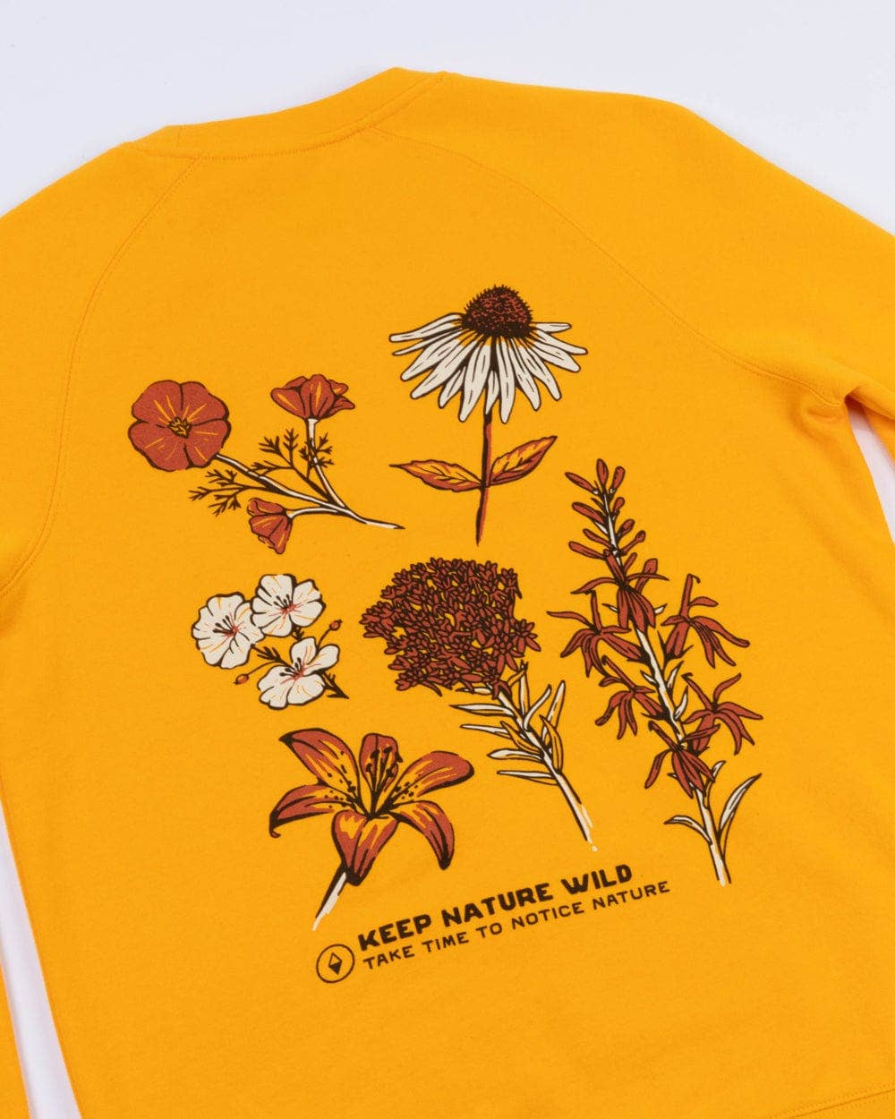 Nature Study Wildflowers Unisex Pullover | Marigold: S