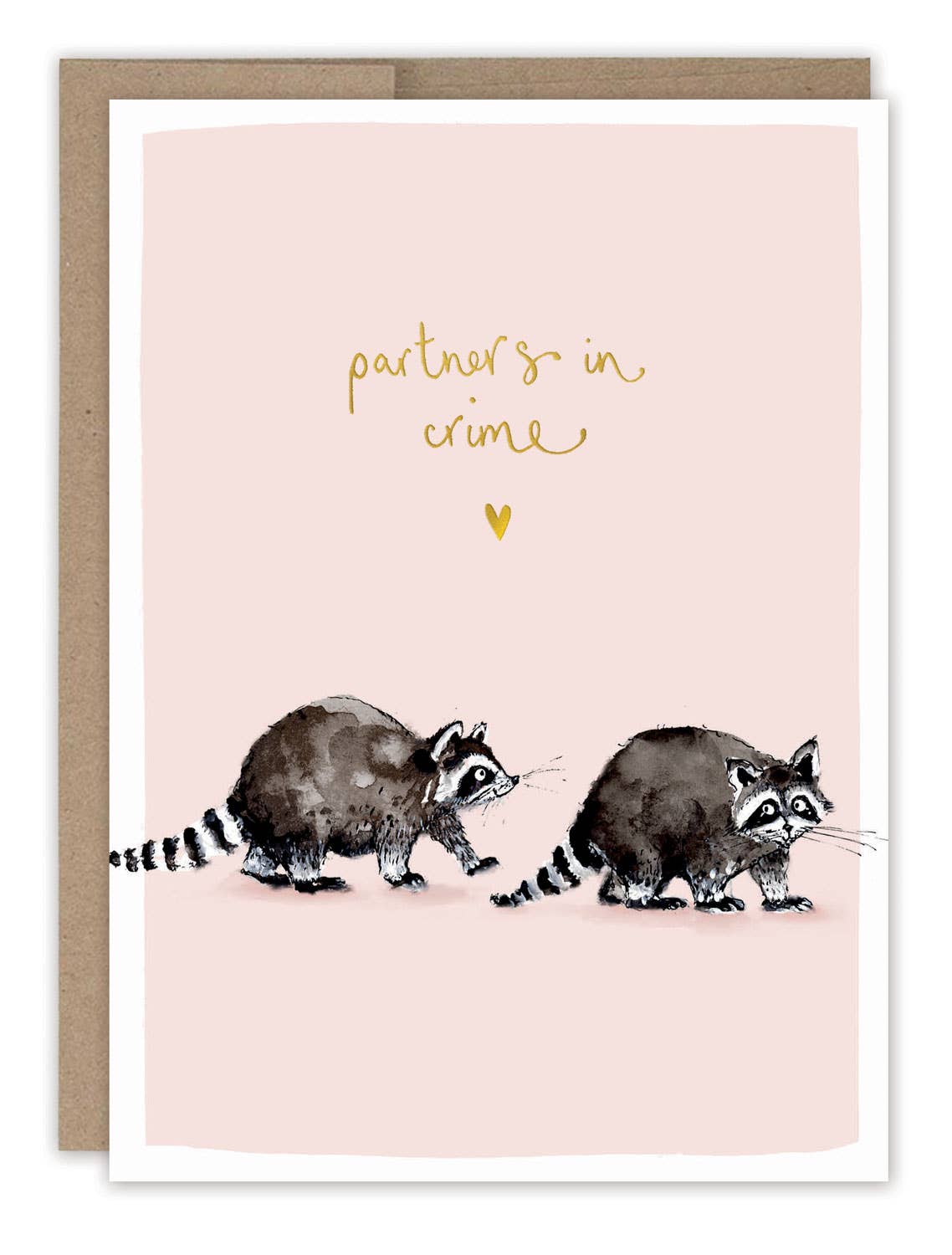 Raccoons Partners In Crime Love & Friendship Card