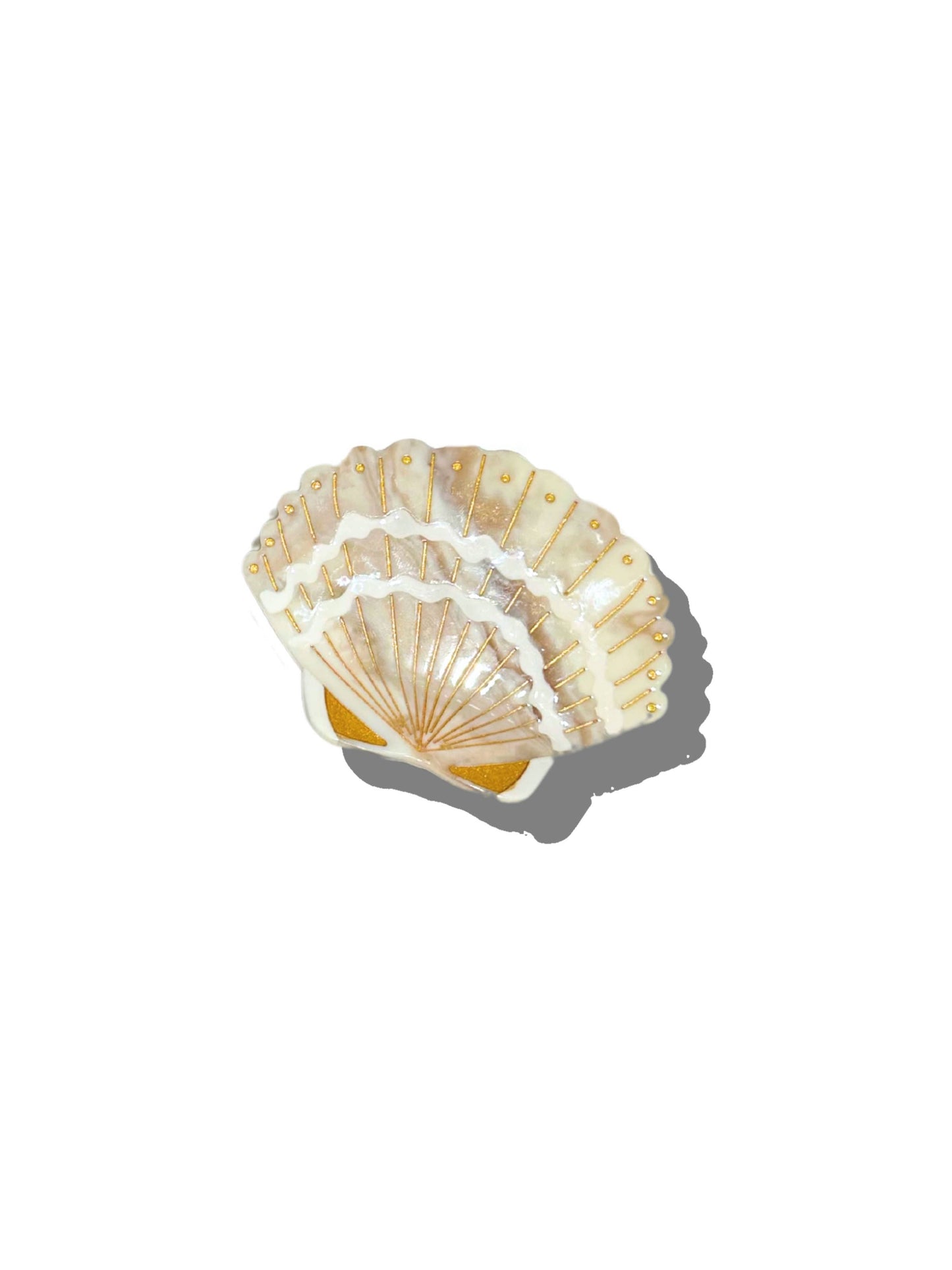 Hand-painted Seashell Claw Hair Clip | Eco-Friendly: Blue