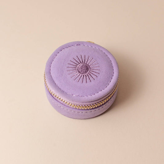 Lavender Mini Travel Jewelry Case