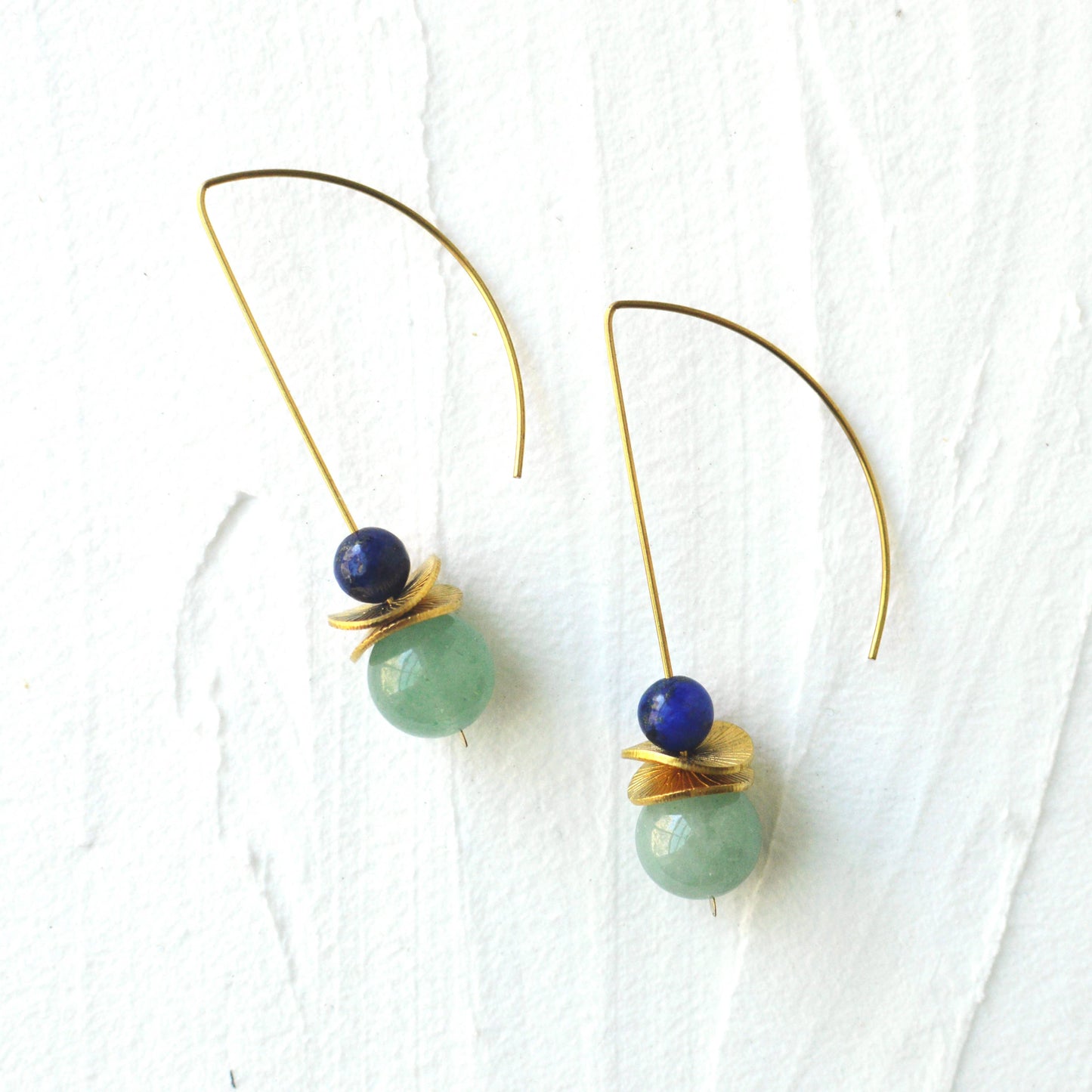 Bonita Drop Earrings : Dalmatians Jasper w/ Yellow