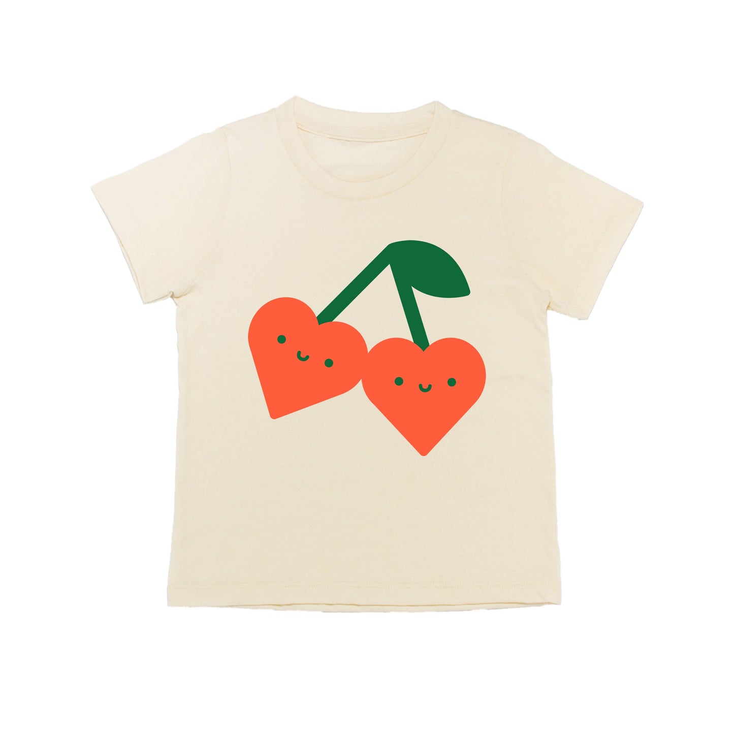 Cherry Hearts Valentine's Day Kid's Graphic Tee | 2T
