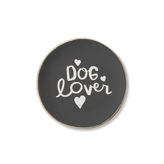 Dog Lover Small Stoneware Round Tray