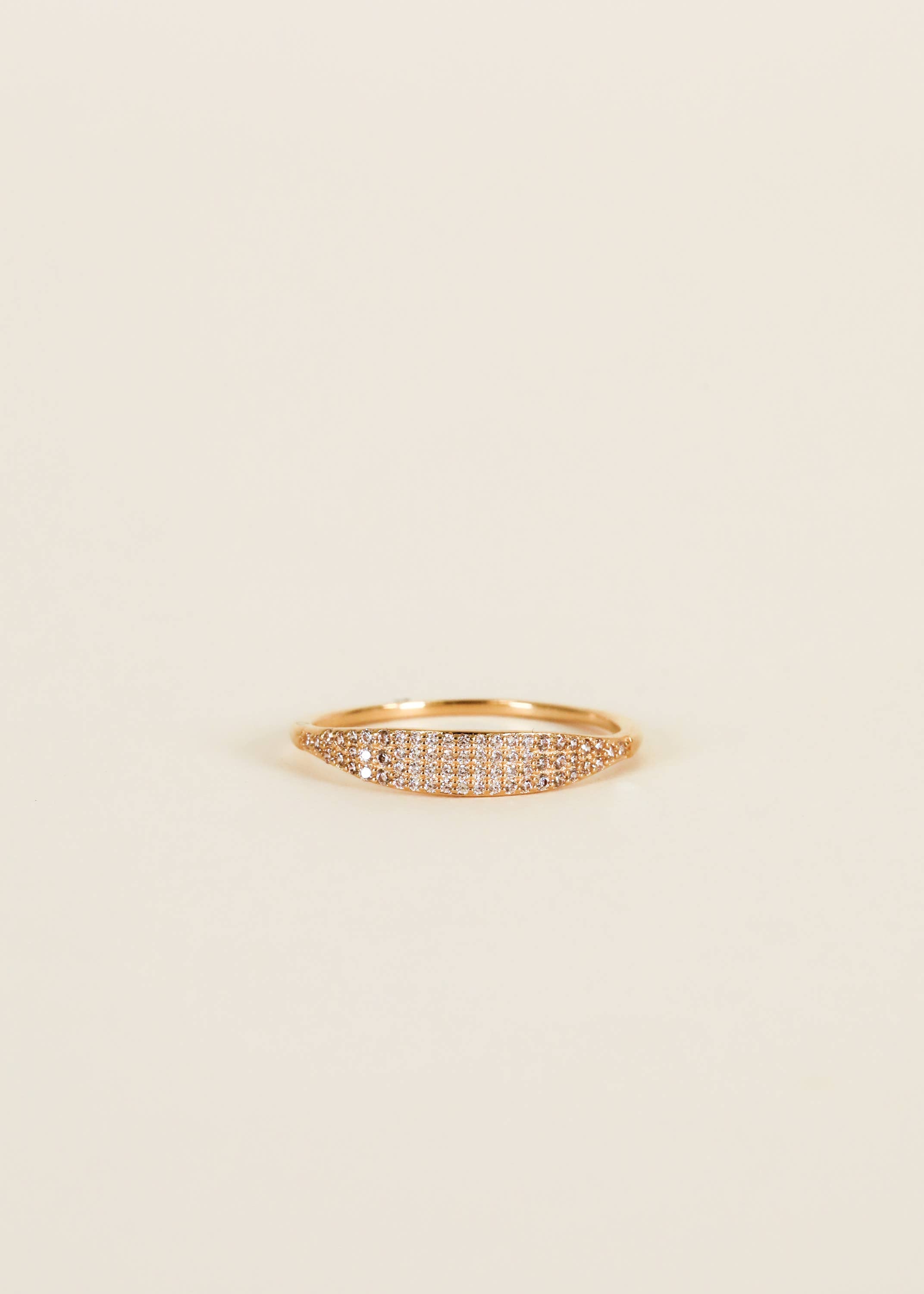 Gold Rings - Tapered Pave - Champagne CZ: 6 – Small Batch